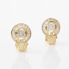 18ct Yellow Gold, Princess cut Diamond Earrings of 2.20cts TDW