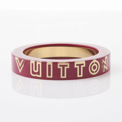 Louis Vuitton "Wanted Grenadine" Resin Bangle