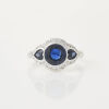 18ct White Gold, 1.63ct Sapphire and Diamond Ring