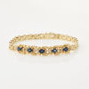18ct Yellow Gold, Vintage Mesh Style bracelet with Sapphire & Diamonds