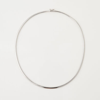 18ct White Gold, Omega Collier