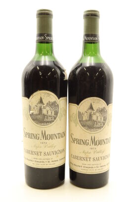 (2) 1973 Spring Mountain Vineyard Cabernet Sauvignon, Napa Valley