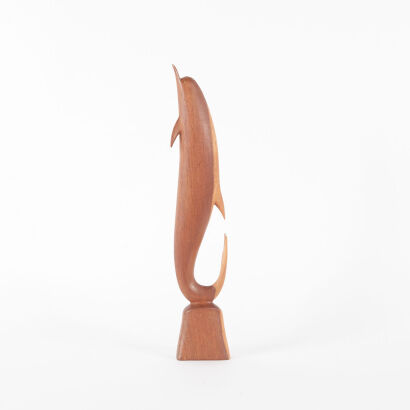 A Mid-Century Dolphin Sculpture