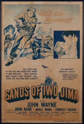 A Vintage Sands Of Iwo Jima Film Poster circa 1945