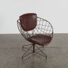 An Atomic Metal Wire And Vinyl Swivel Chair - 2