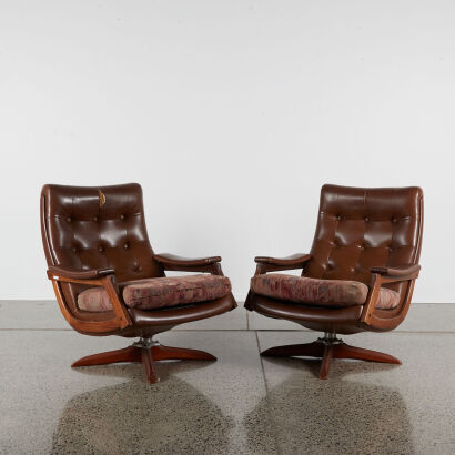 A Pair Of Morgan Atomic Arm Chairs