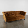 A Velvet Copper Studded Couch - 2