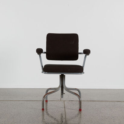 An Industrial Swivel Office Chair