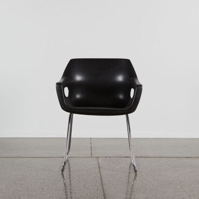 A Sebel Hobnob Black Polypropylene Chair