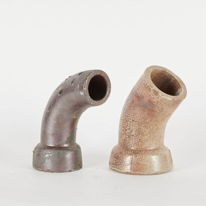 A Pair Of Crum Potteries Salt Glaze Ceramic Pipes