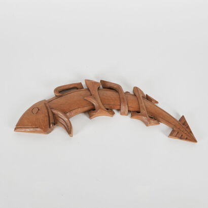 A Vintage Carved Wooden Fish