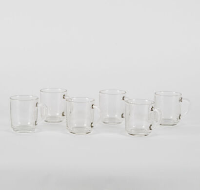 A Set Of Six Arcoroc Glasses