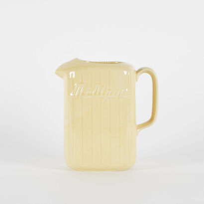 A Crown Lynn Yellow Glazed Ceramic McAlpine Fridge Jug