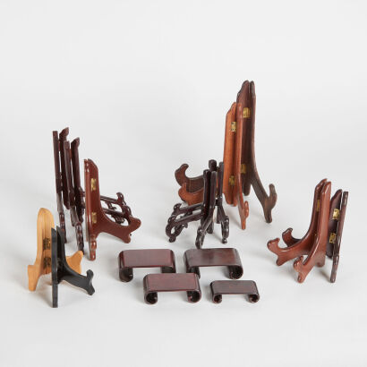 A Group of Assorted Rosewood Stands (varied sizes)