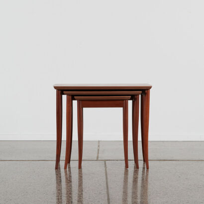 A Nest Of Three Formica Topped Coffee Tables