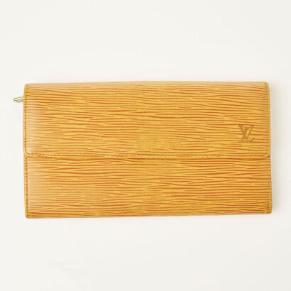 Louis Vuitton Yellow Epi Sarah Wallet