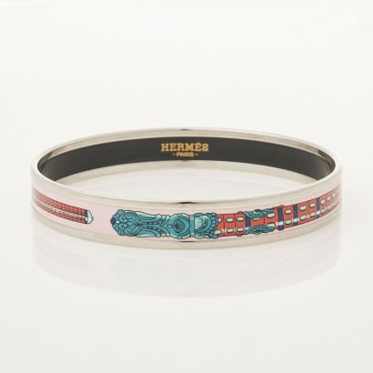 Hermès Pink Enamel Bangle