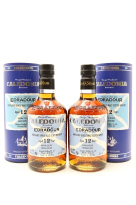 (2) Edradour Caledonia Selection 12 Year Old Single Malt Scotch Whisky, 46% ABV