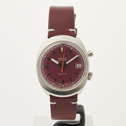 34.5mm, Omega Chronostop Wristwatch with Rare Red dial