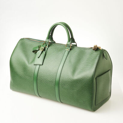 Louis Vuitton Green Epi Keepall 50