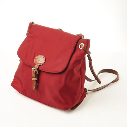 Dooney & Bourke Red Nylon Backpack