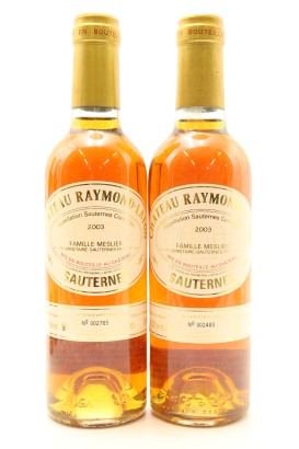 (2) 2003 Chateau Raymond-Lafon, Sauternes, 375ml