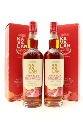 (1) Kavalan Triple Sherry Cask Single Malt Whisky, 40% ABV