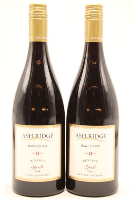 (2) 2016 Ash Ridge Reserve Syrah, Hawke's Bay