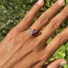 18ct White Gold, 'Toi et Moi' Pink Sapphire and Diamond Ring - 3