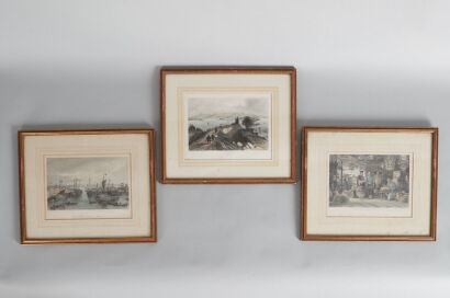 A Group of Three 19th Century Copperplate Prints