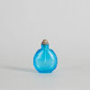 A Chinese Blue-Glazed Glass Snuff Bottle