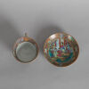 A Set of Chinese Mid Qing Dynasty Canton Famille Rose Celadon-Ground 'Figural' Cup and Plate - 2