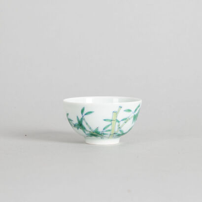 A Small Chinese Doucai 'Bamboo' Cup(Da Qing Yongzheng Nian Zhi Mark)