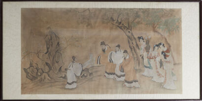 A Chinese Painting of 'Ladies'(on silk)