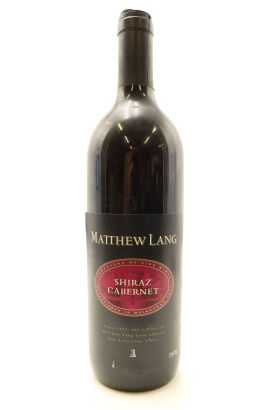 (1) Unknown Vintage Matthew Lang Cabernet Sauvignon, South Eastern Australia