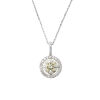 14ct White Gold 1.05ct Fancy Light Yellow Diamond Pendant and Chain