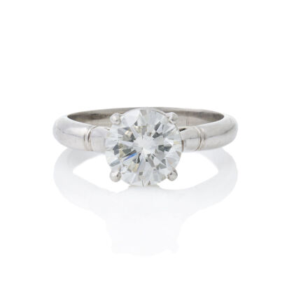 2.13ct Round Diamond f VS2 Important Solitaire Ring