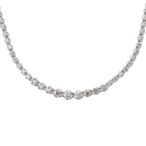 Platinum, 4.00ct Classic Diamond Tennis Necklet