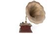 Large French Pathe Gramophone with External Horn