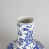 A Large Chinese Blue and White 'Dragon' Bottle Vase - 2