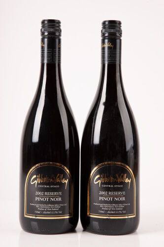 (2) 2002 Gibbston Valley Reserve Pinot Noir, Central Otago