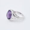 Platinum, Modern, 11.00ct Amethyst and Diamond Ring - 2