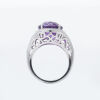 Platinum, Modern, 11.00ct Amethyst and Diamond Ring - 3