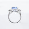 18ct White Gold, Dazzling, 12.07ct Cushion Cut Sapphire and Diamond Ring - 2