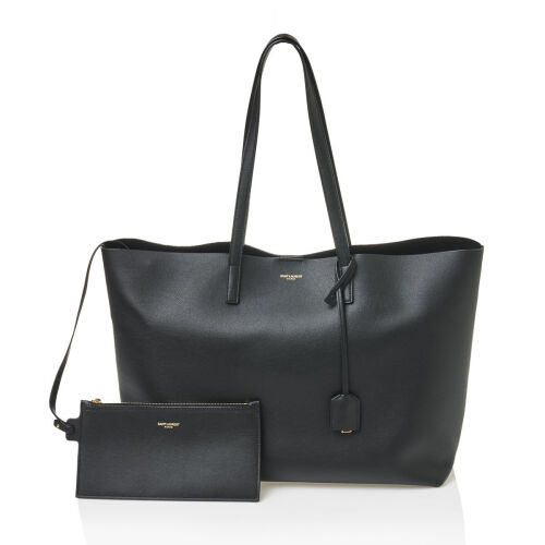 Yves Saint Laurent Black Shopping Tote Bag