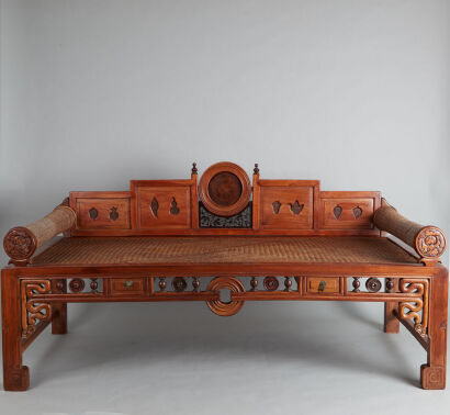 A Chinese Qing-Dynasty Bed for taking Opium