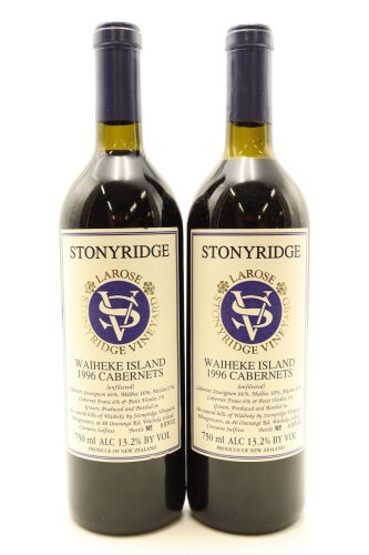 (2) 1996 Stonyridge Vineyard Larose, Waiheke Island [BC96]