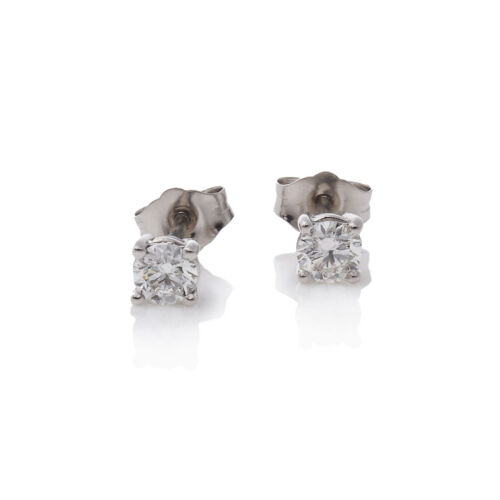 18ct White Gold, Diamond Stud Earrings of .50ct Total Diamond Weight