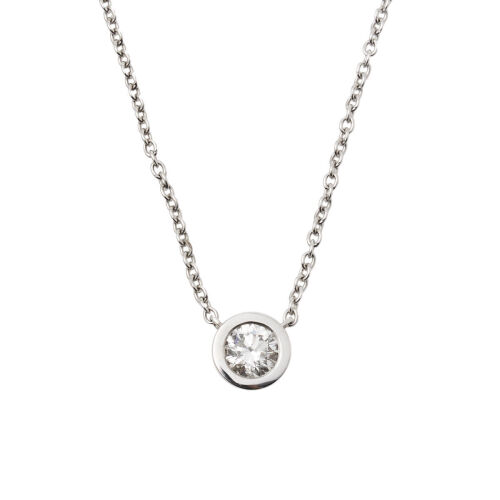 18ct White Gold, Modern .73ct Diamond Necklace
