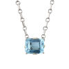 12ct White Gold, 19.40ct Aquamarine Pendant on Sterling Silver Chain